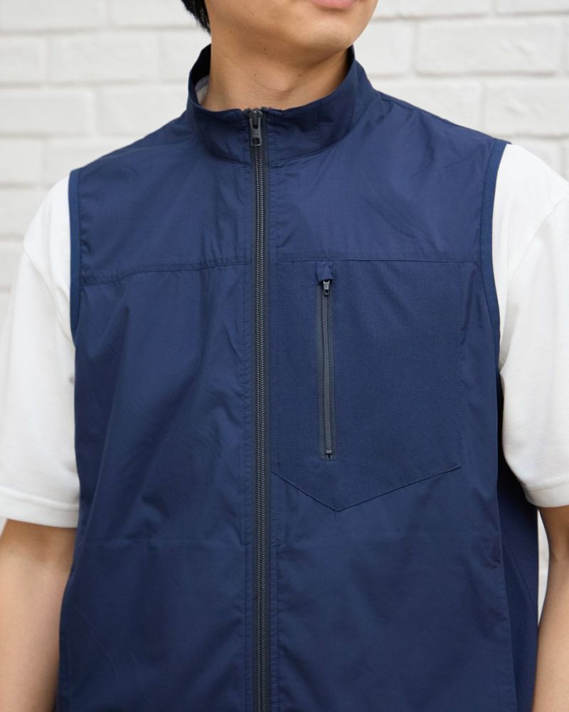 新レーベル ADABAT NAVY】撥水加工 ストレッチジップアップ