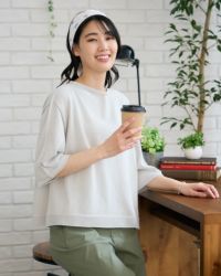 和紙ニットプルオーバー
