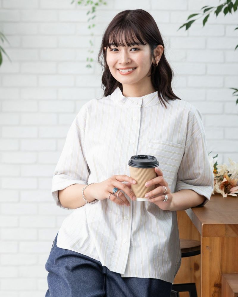 バンドカラーシャツ