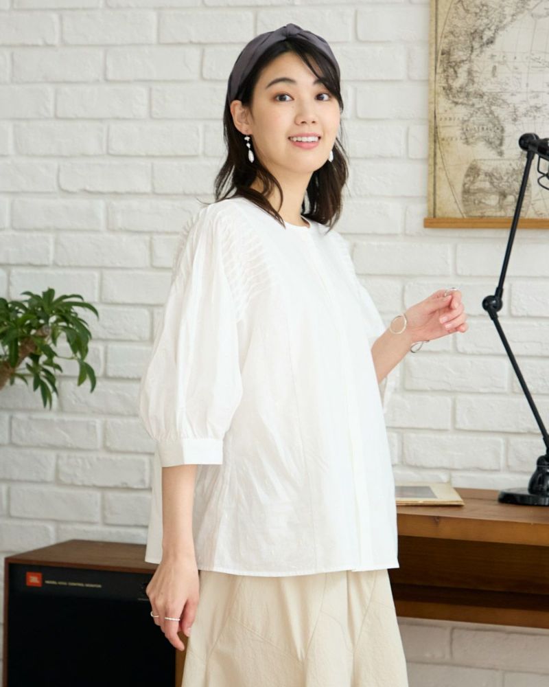 White Label袖山タックブラウス | ゴールデンベアストア