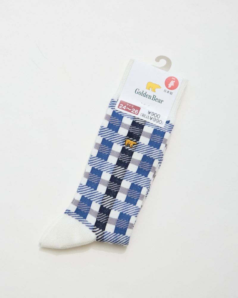 日本製チェック柄ソックス