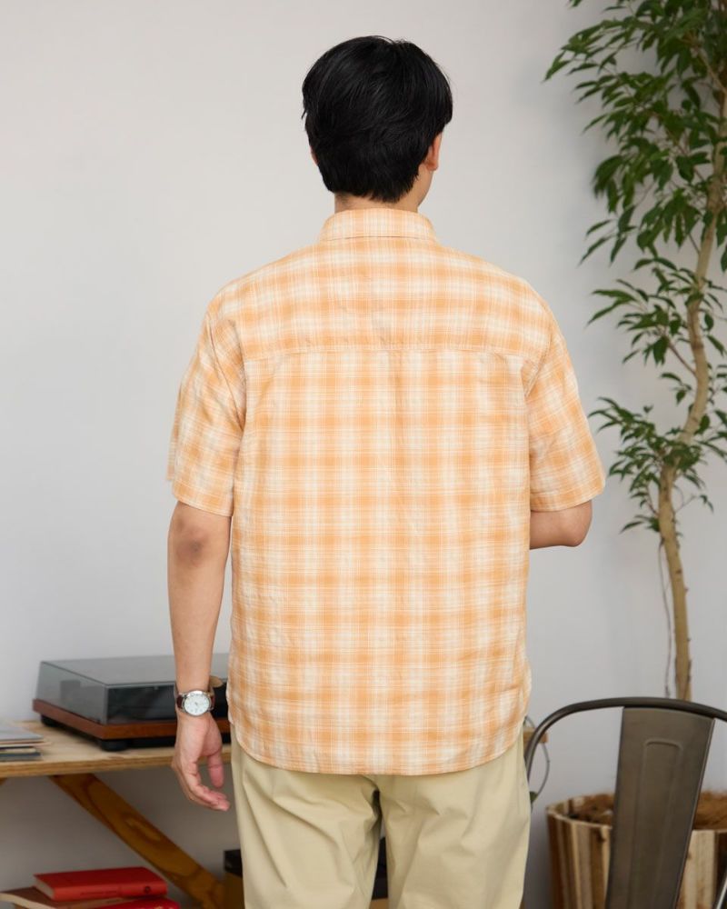 チェック半袖シャツ