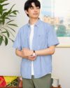 ストライプ半袖シャツ