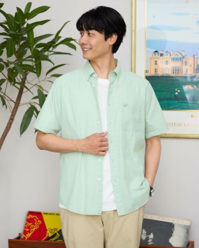ZOYゴルフメンズシャツ　ブルー系花柄　size2 シャツ | ゴールデンベアストア