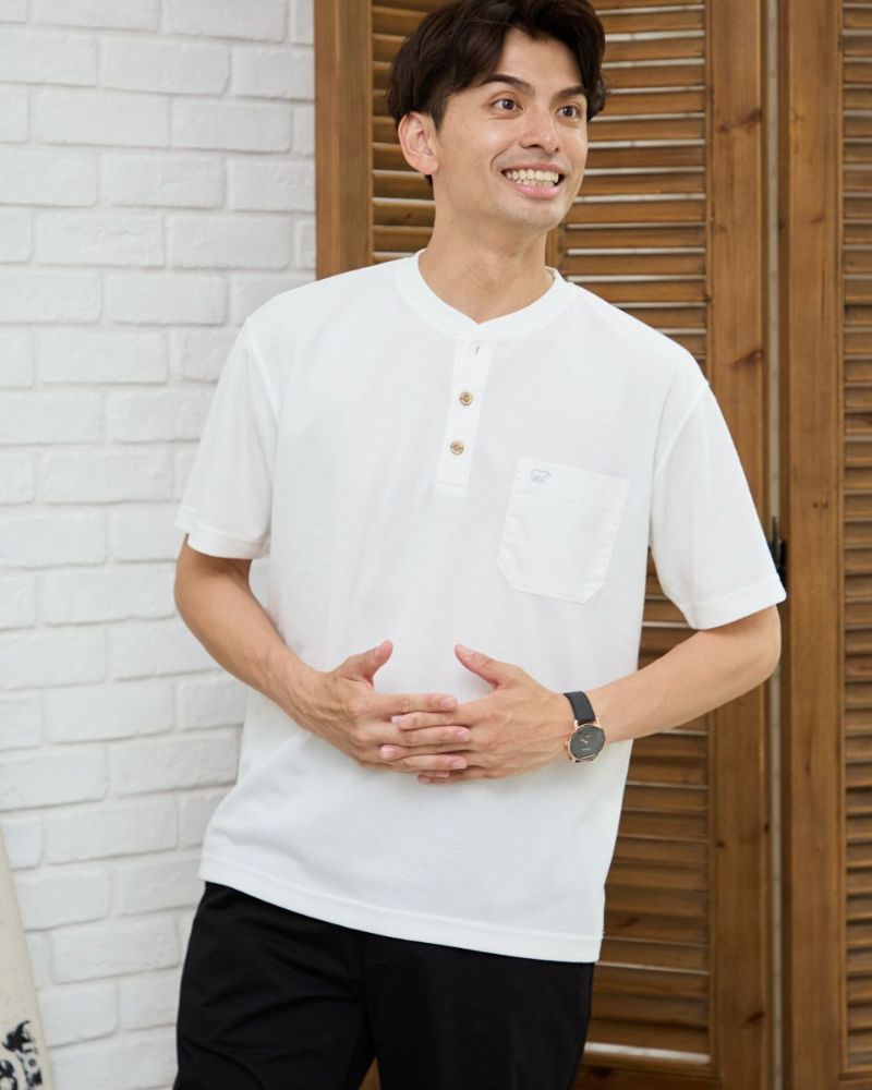 ヘンリーネックTシャツ