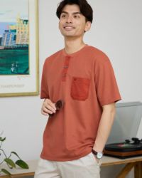 ヘンリーネックTシャツ