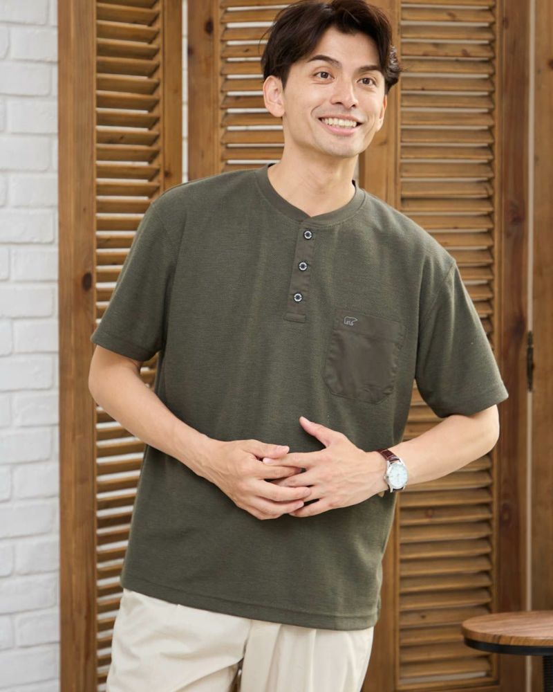 ヘンリーネックTシャツ
