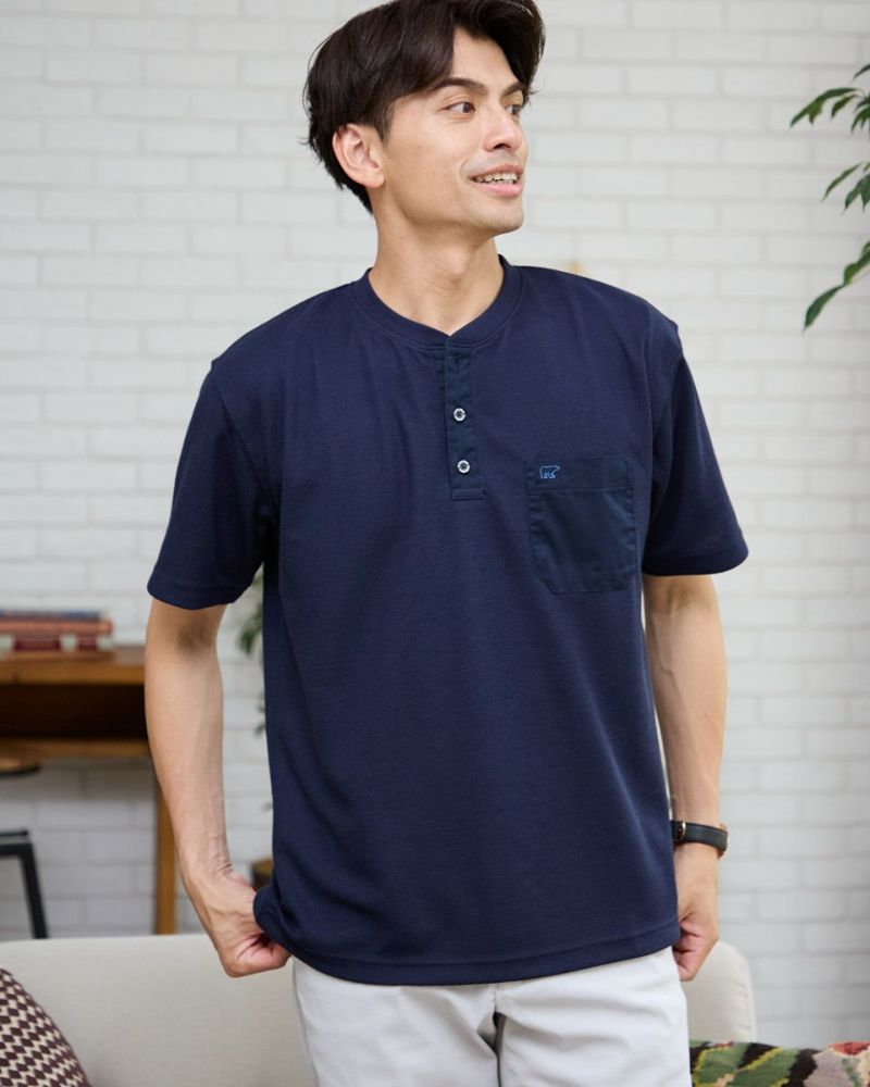 ヘンリーネックTシャツ