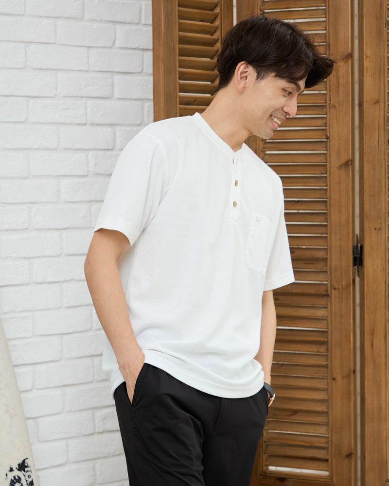 ヘンリーネックTシャツ