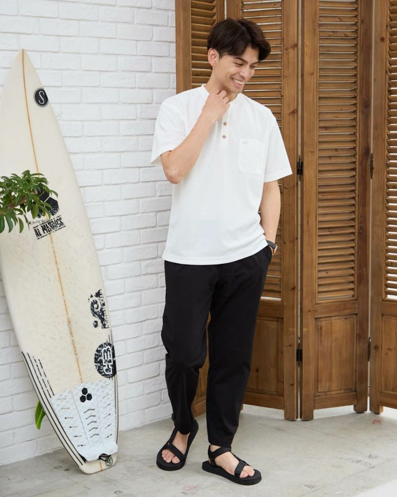 ヘンリーネックTシャツ