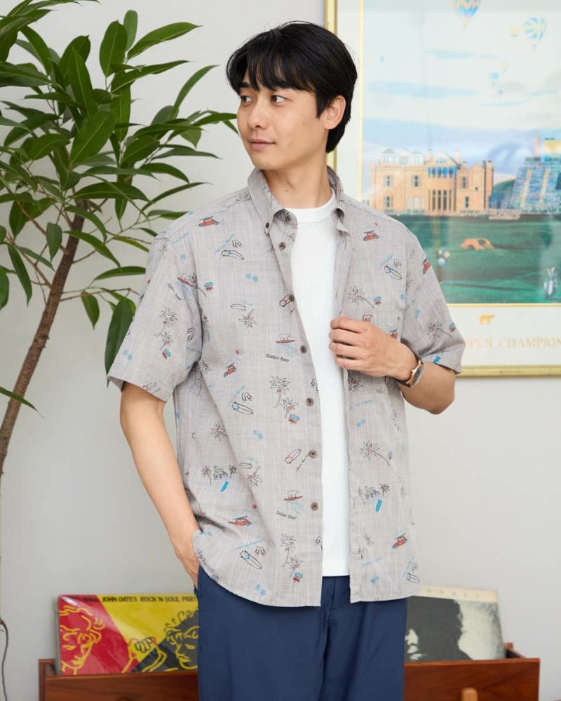 King Sizeプリント半袖シャツ | ゴールデンベアストア