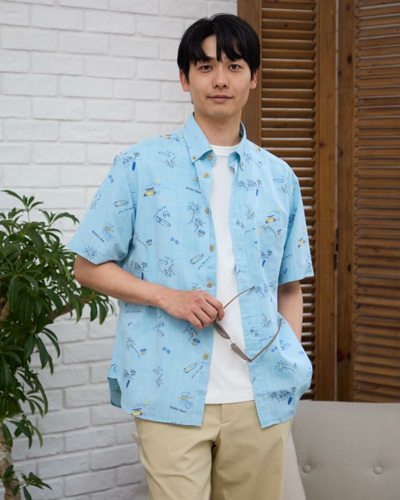 King Sizeプリント半袖シャツ | ゴールデンベアストア