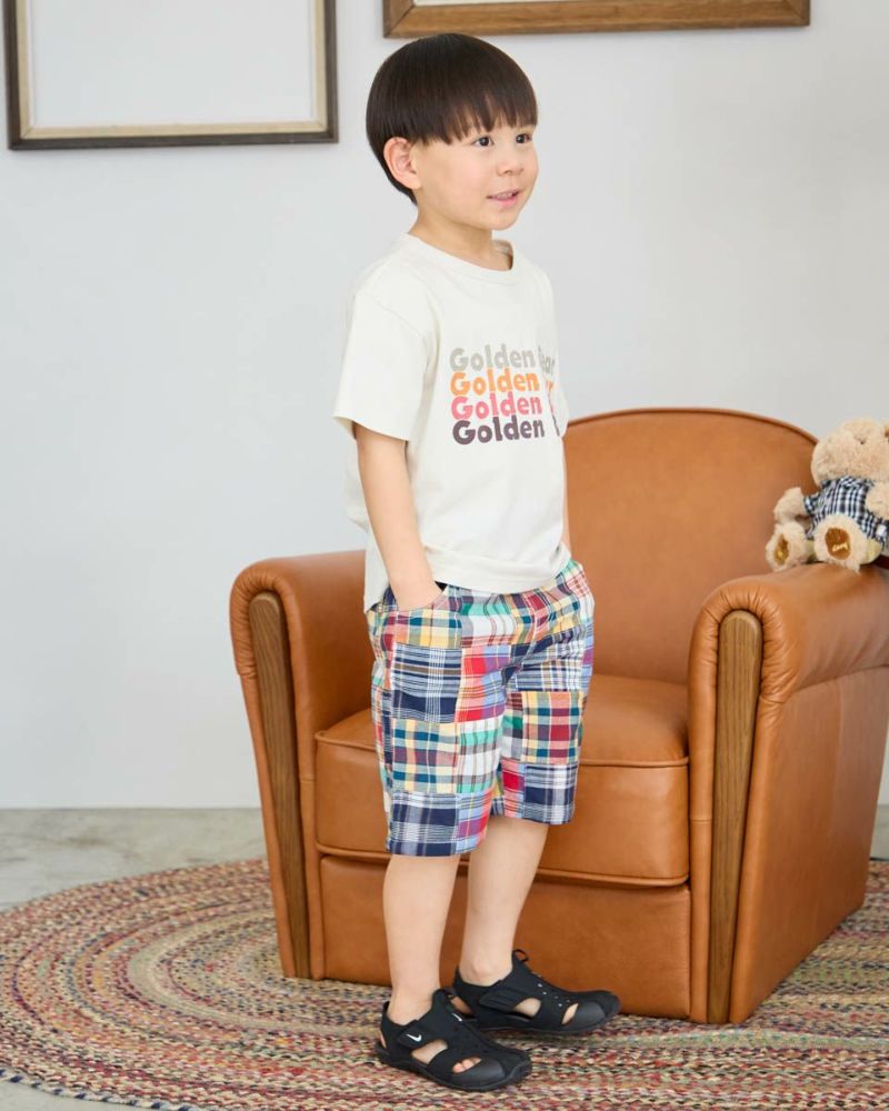 パッチワークハーフパンツ