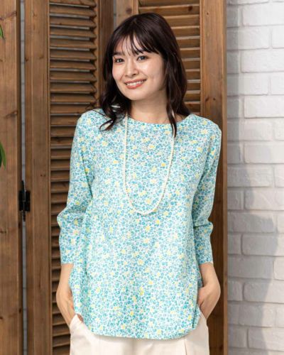 ゴールデンベア 花柄プリント ストライプ チュニック シャツ M 71CA8uutQwL._UY1000_.jpg