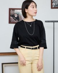 オーガニックコットンレースTシャツ