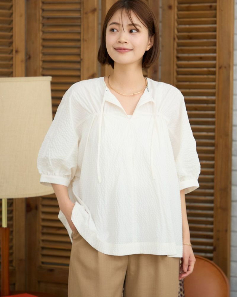 White Labelギャザーブラウス | ゴールデンベアストア