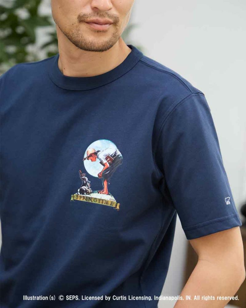 【LLサイズ】Golden Bear ノーマンロックウェルTシャツ デニムブルー LLサイズ】Golden Bear ノーマンロックウェルTシャツ デニム