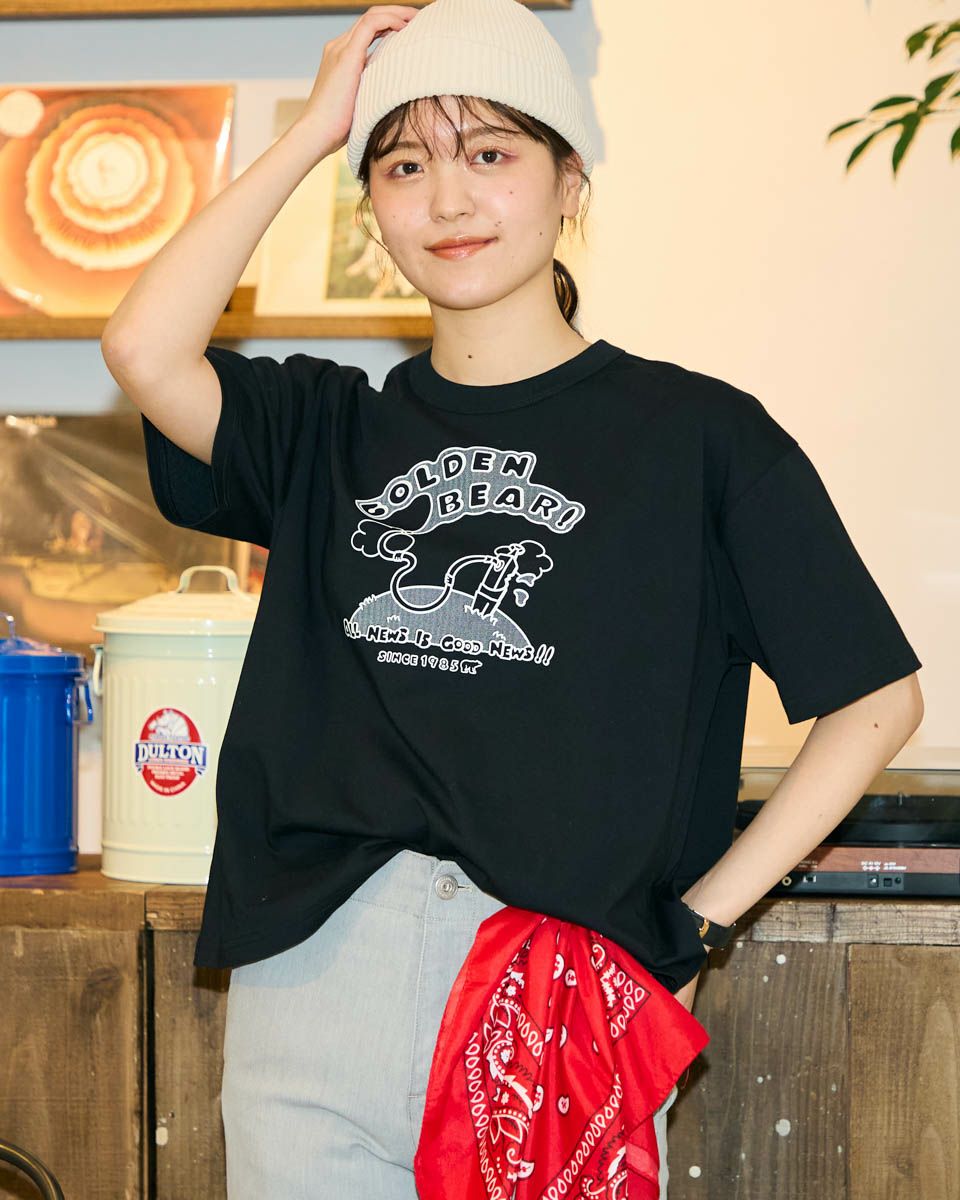 Golden BearホースロゴプリントTシャツ / YUTAKA NOJIMA