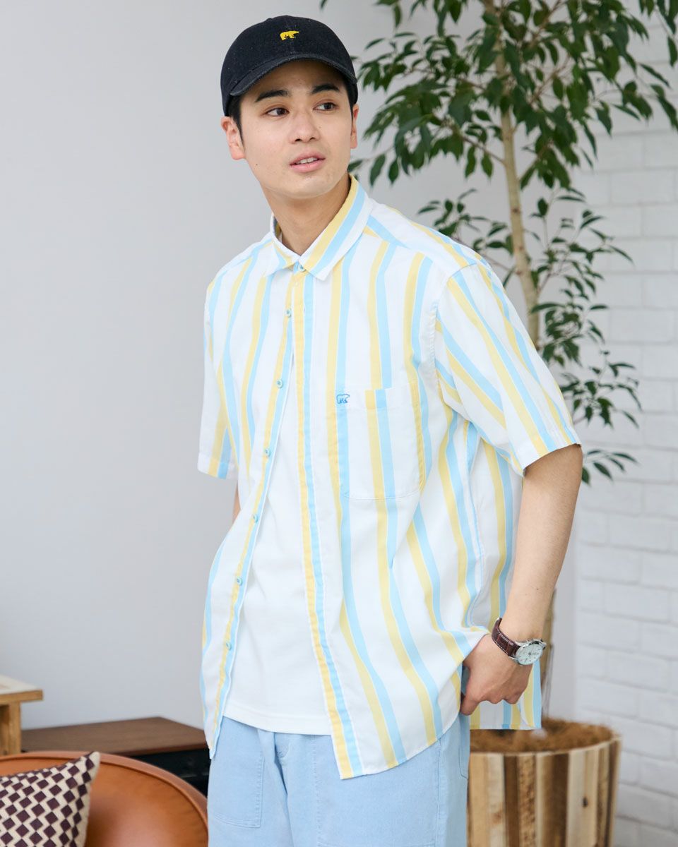 Golden Bearストライプ半袖シャツ | ゴールデンベアストア