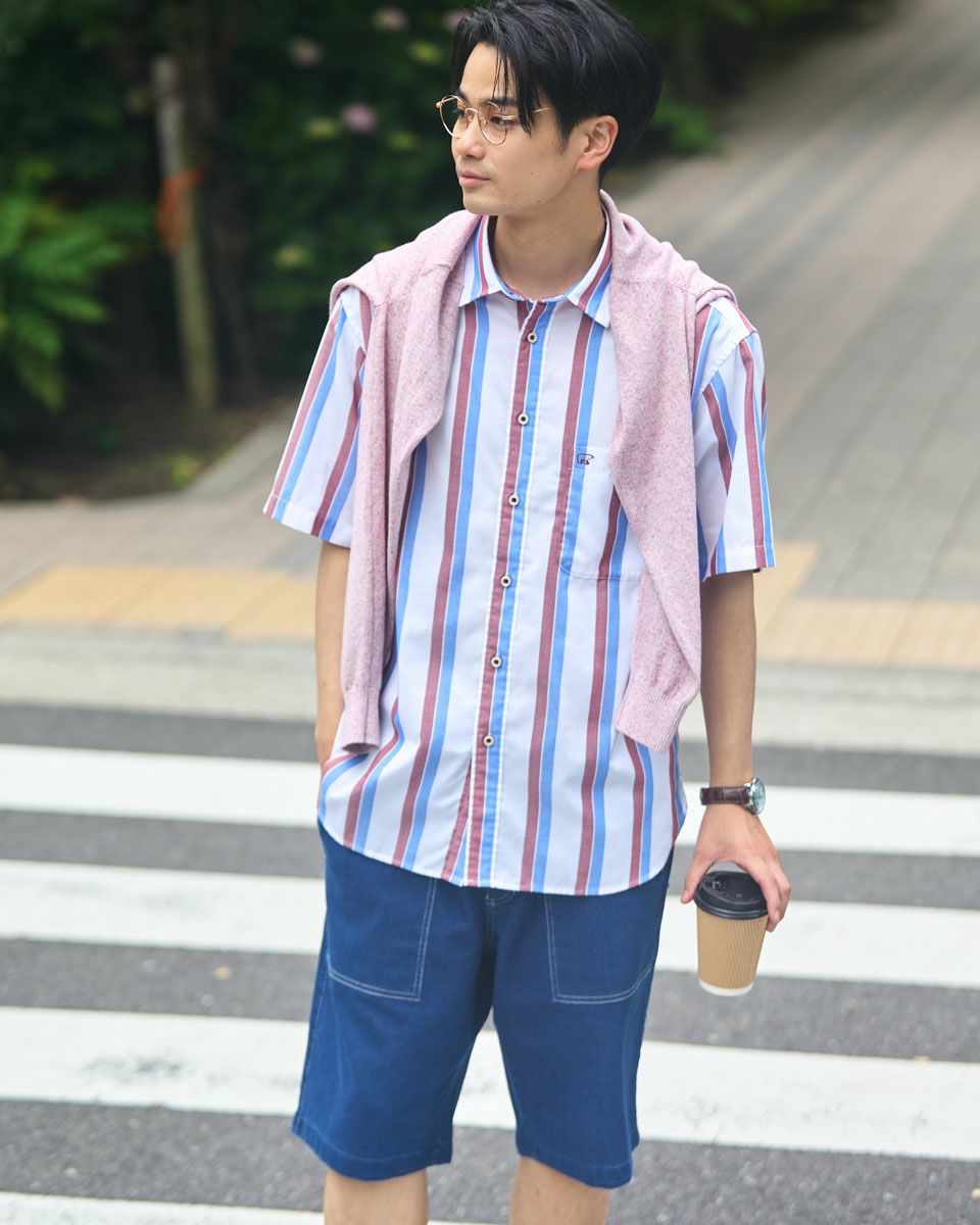 Golden Bearストライプ半袖シャツ | ゴールデンベアストア