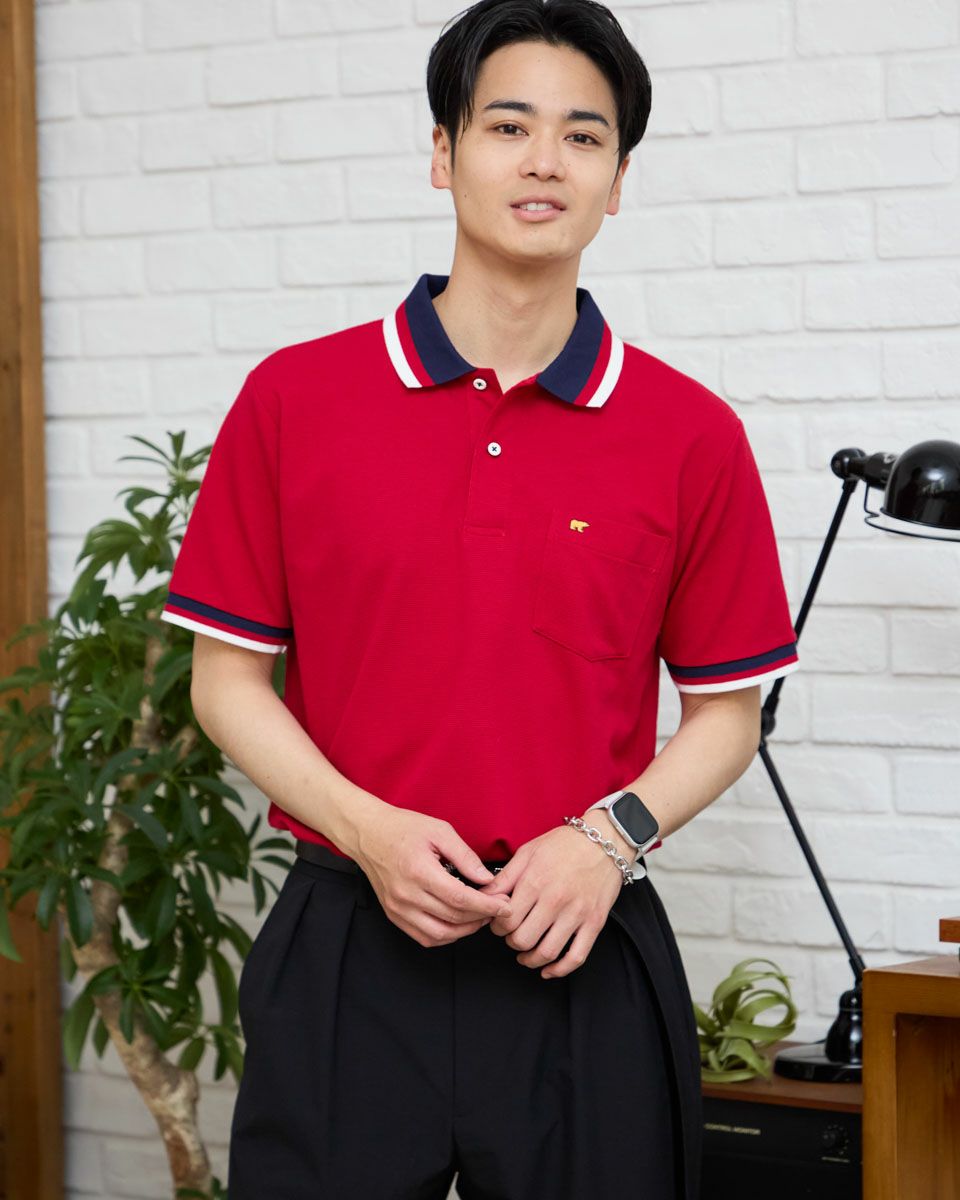 ラインポロシャツ