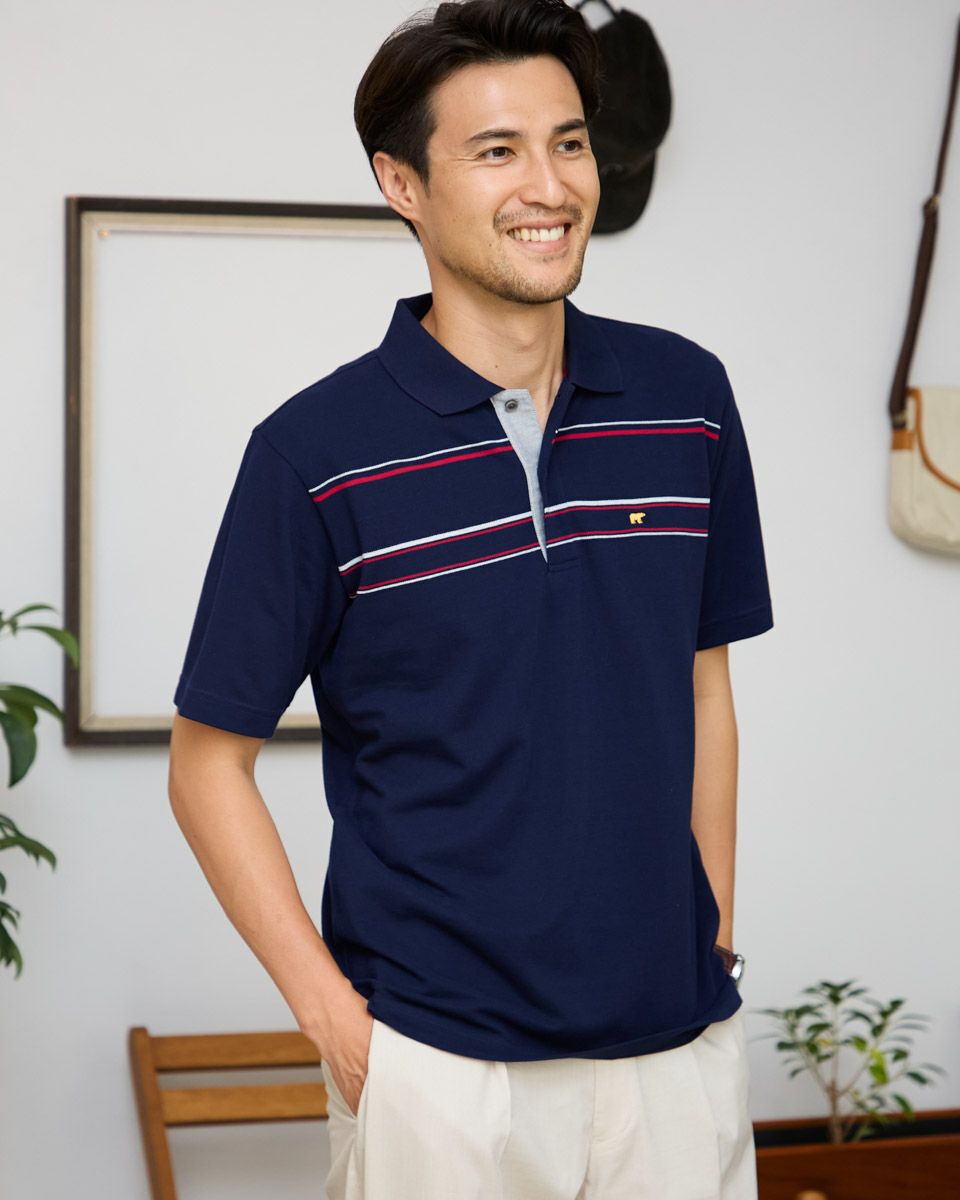 ボーダーポロシャツ