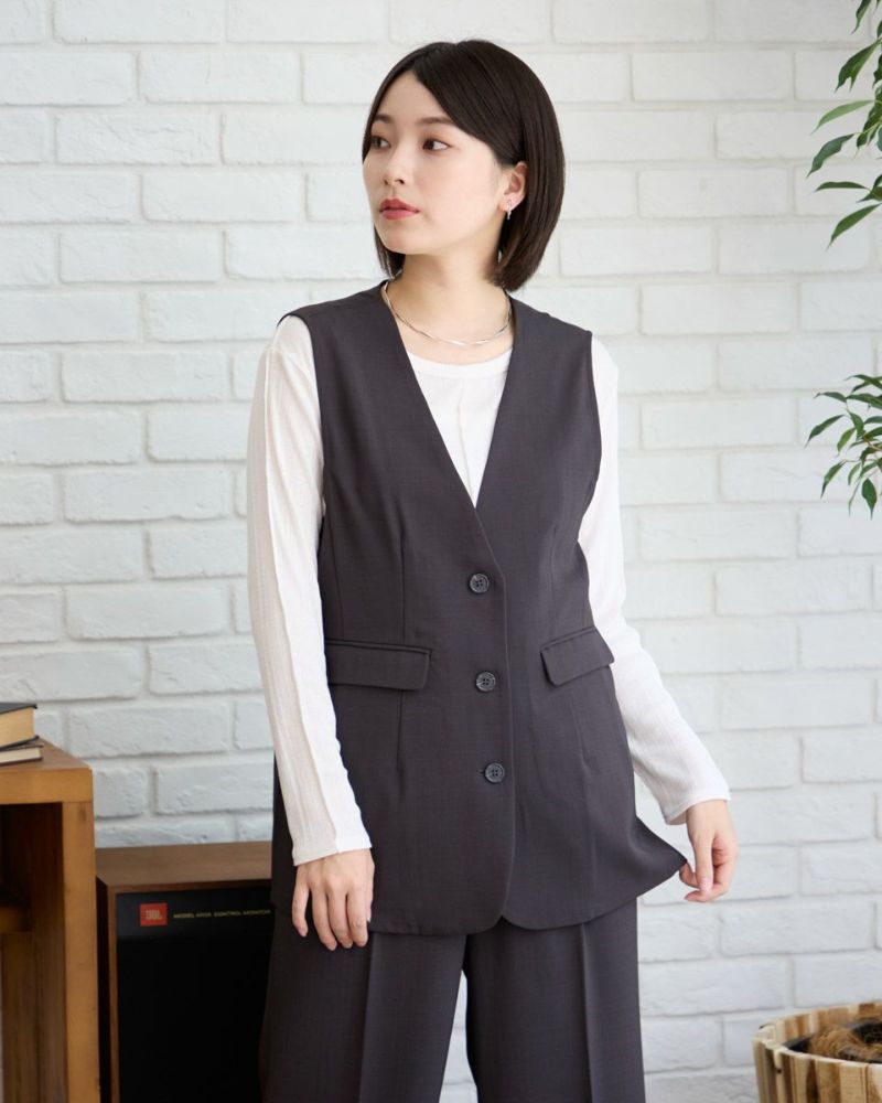 HUGO WÄR ベージュ ジレ カタログ掲載】【はっ水・マシンウォッシャブル】グレイスメモリー