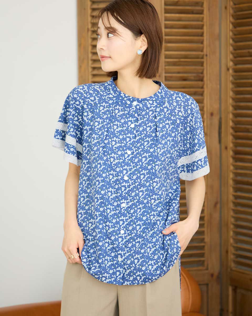 プリントブラウス