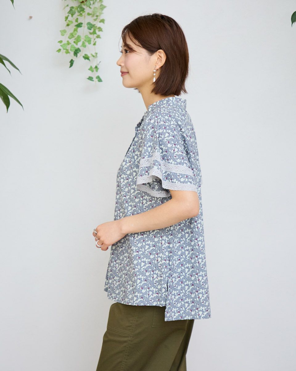 プリントブラウス