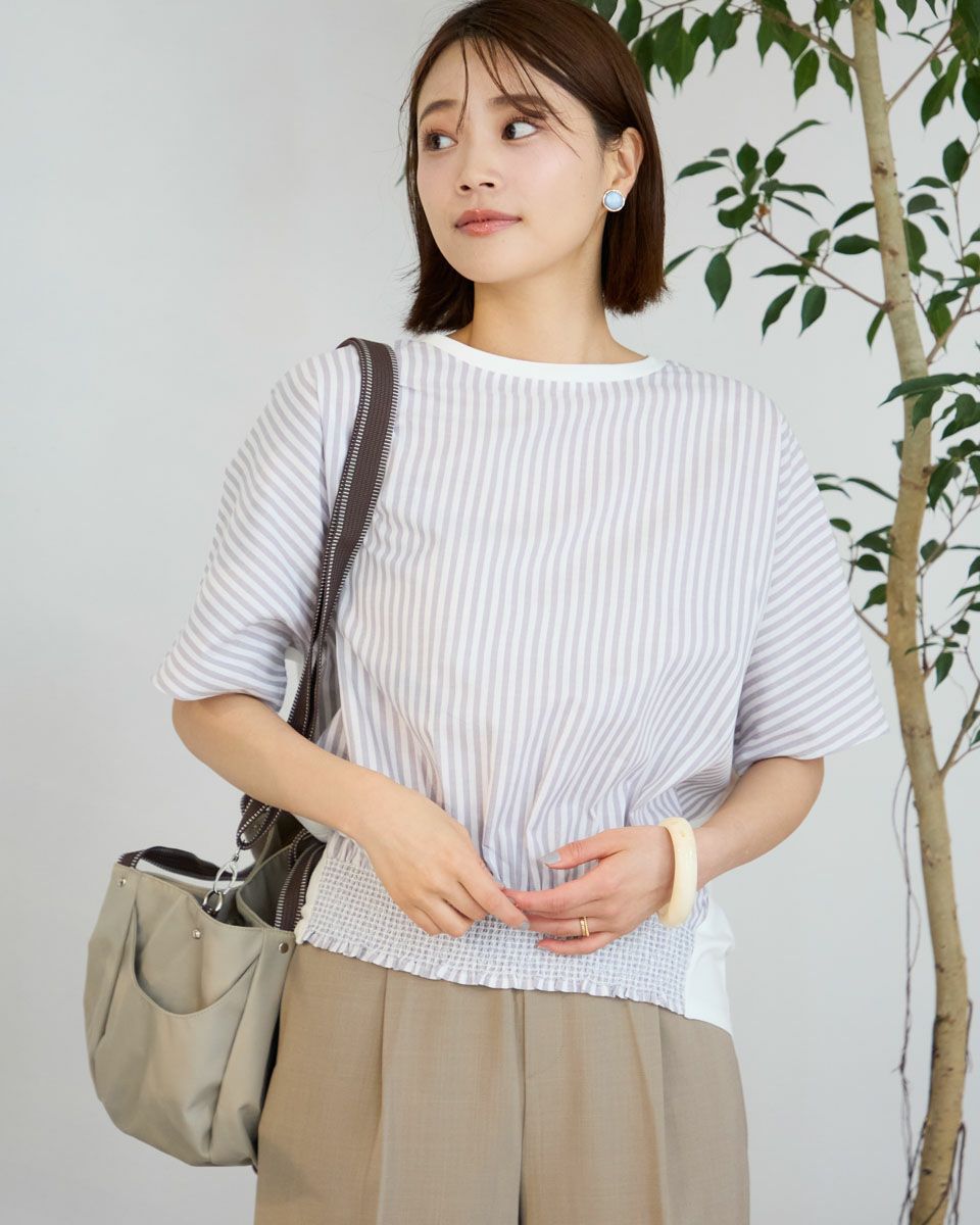 シャーリング使いプルオーバー