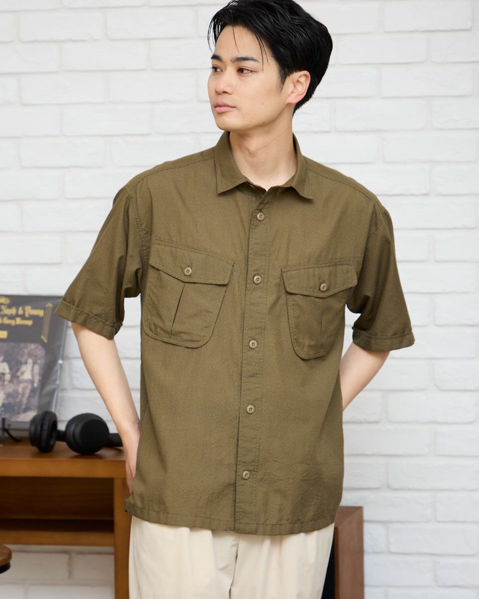 半袖オーバーシャツ