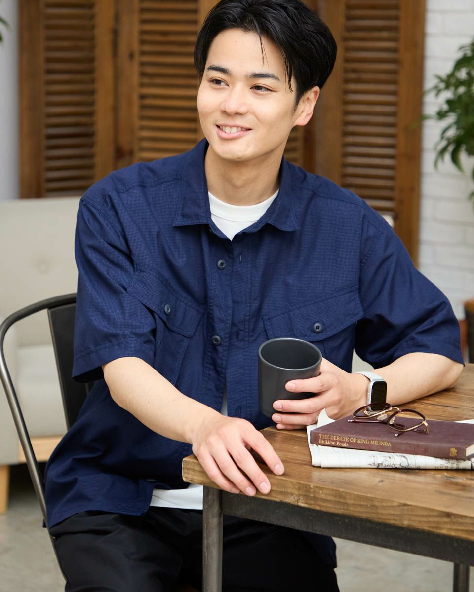 半袖オーバーシャツ