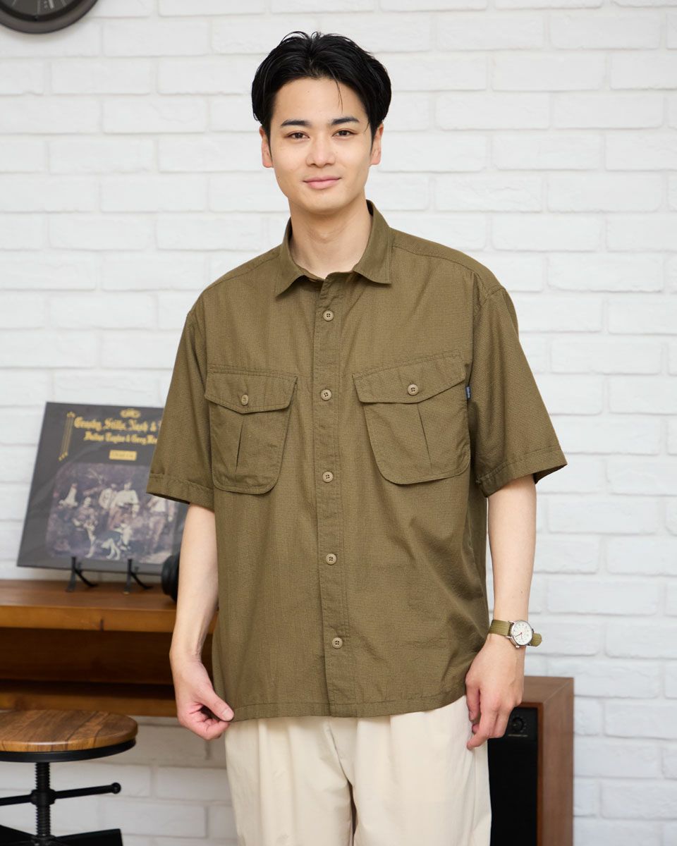 半袖オーバーシャツ