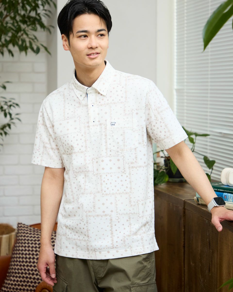 プリントポロシャツ