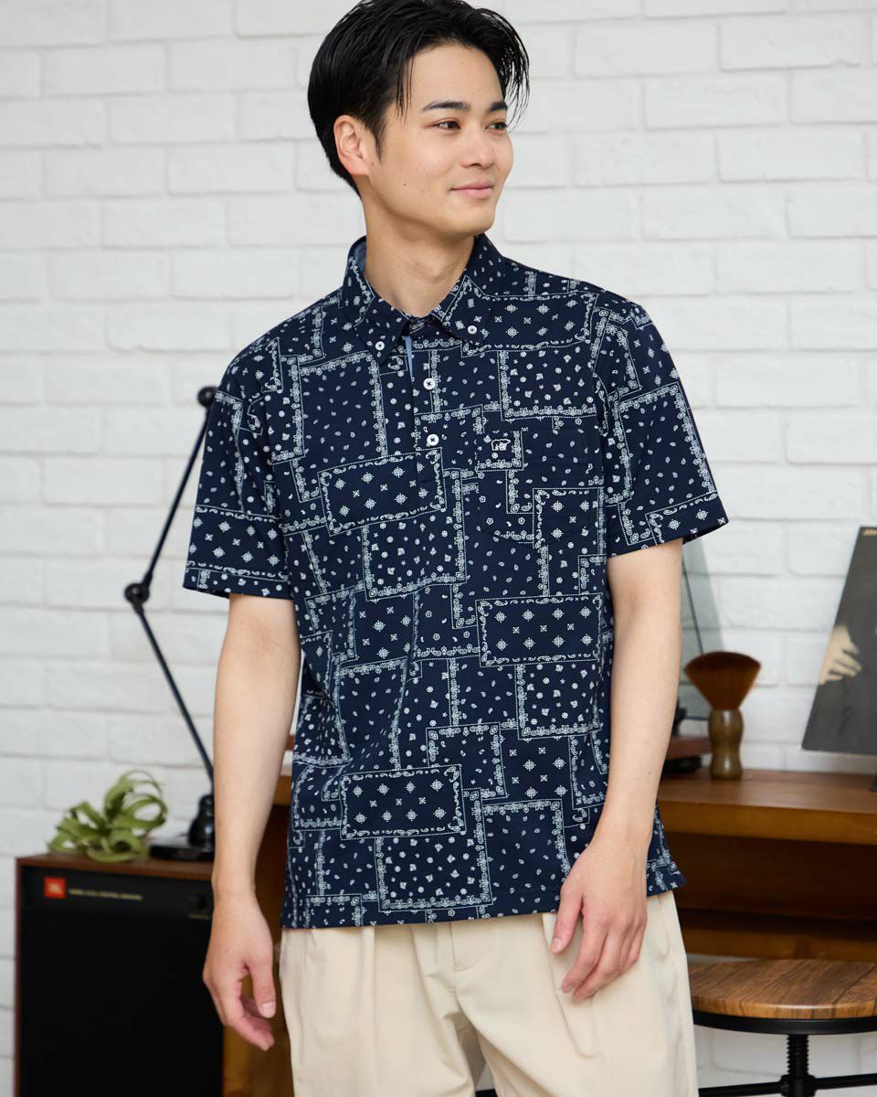 プリントポロシャツ
