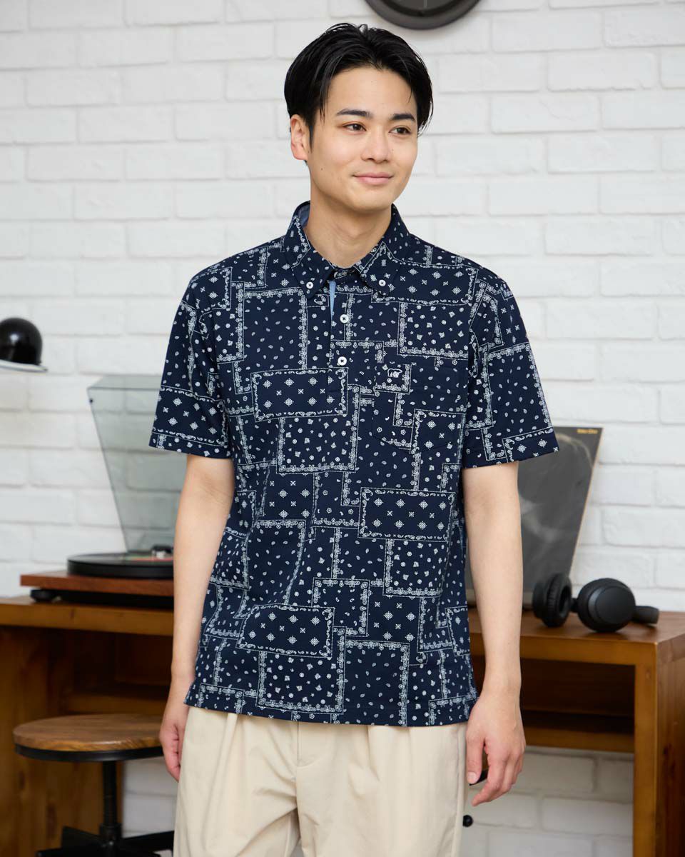 プリントポロシャツ
