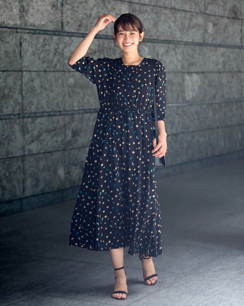 Happy Garlandワンピース限定色 White Labelプリントワンピース | ゴールデンベアストア