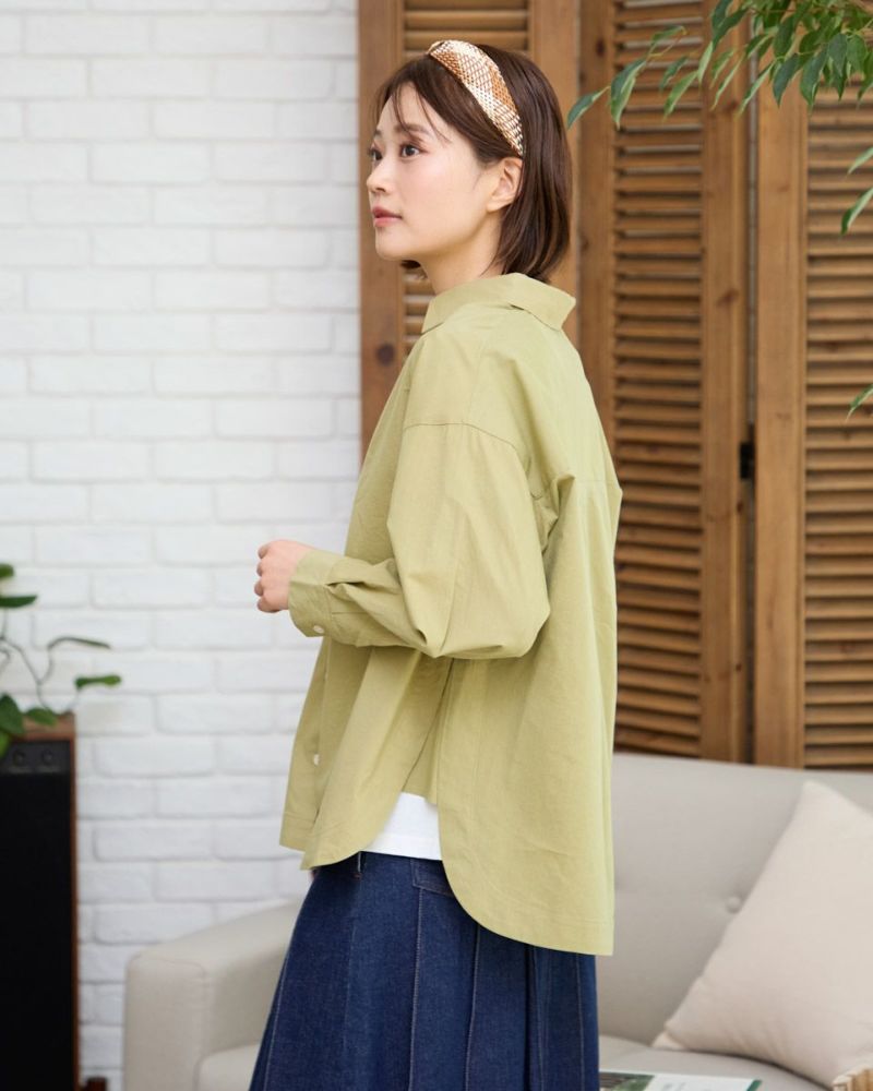 【レア】　桜井着　ノーカラーシャツ　オリーブ　ゴールデンサークル 桜井着 ノーカラー シャツ オリーブ ゴールデンサークル レア