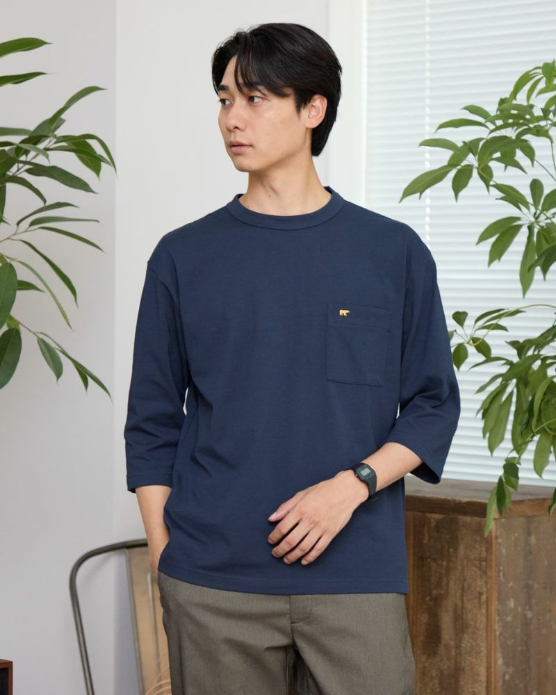 天竺七分袖Tシャツ