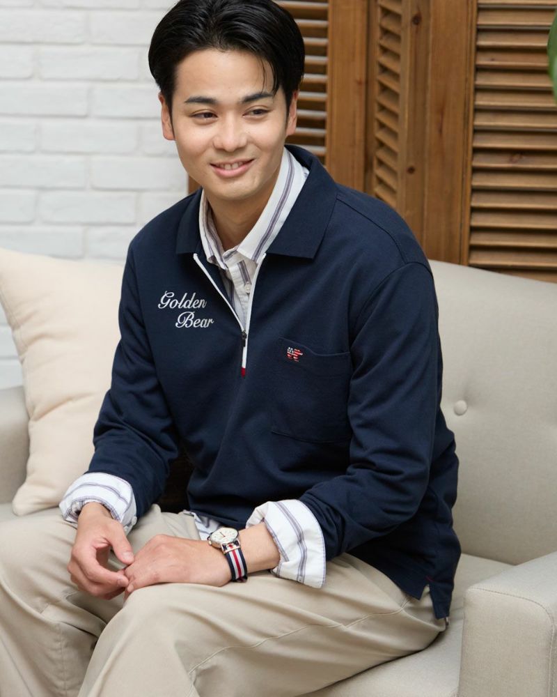 テンテン様用　ポロラルフローレン 長袖カットソー ベージュ・ネイビー２枚セット Golden Bear長袖ポロシャツ | ゴールデンベアストア