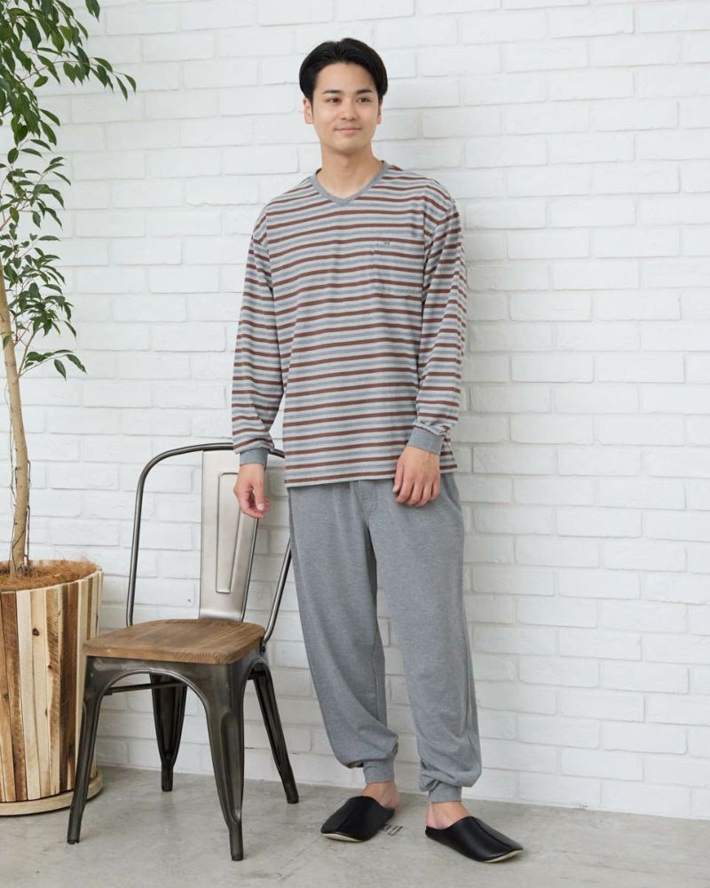 Home WearVネックボーダーパジャマ | ゴールデンベアストア