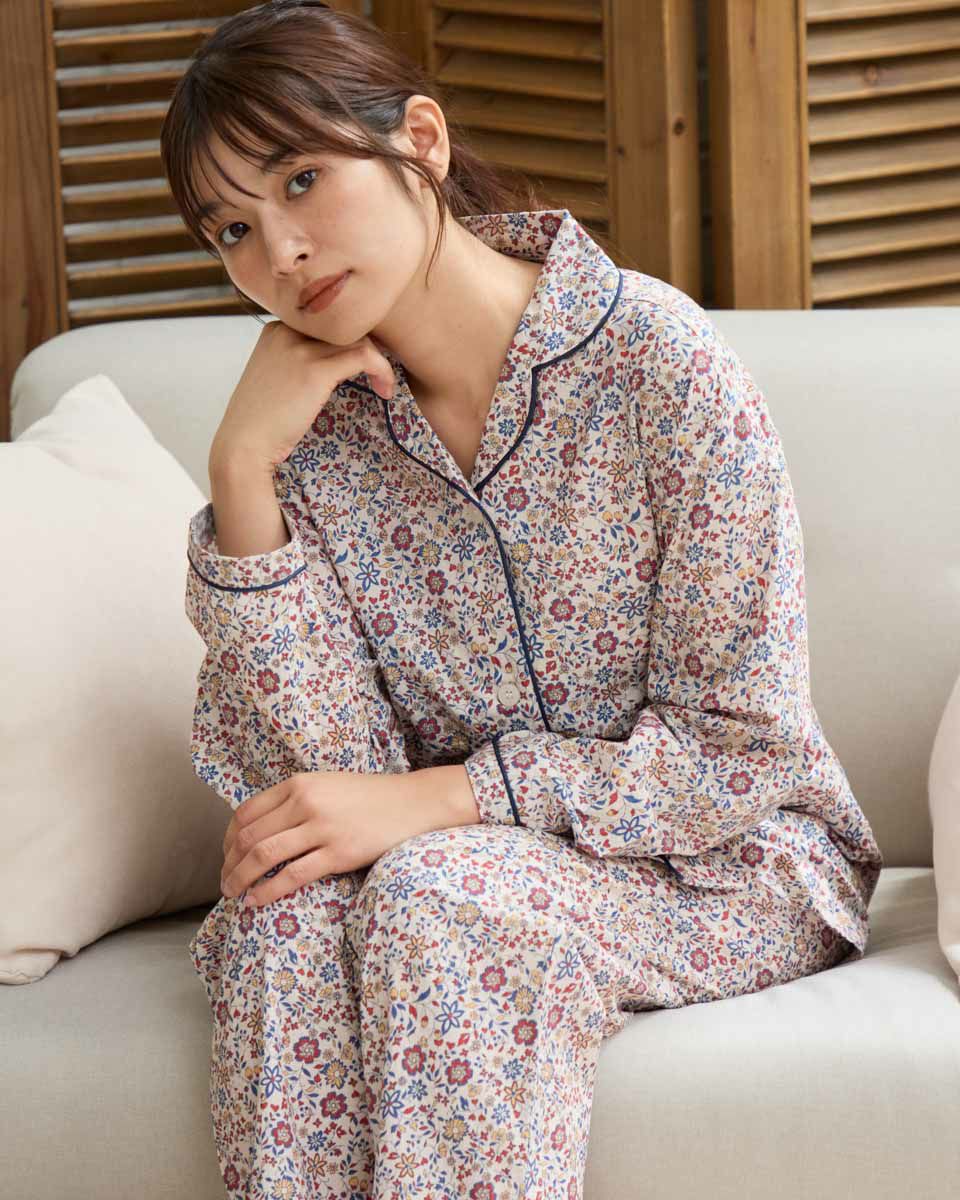 Home Wear花柄テーラードパジャマ | ゴールデンベアストア