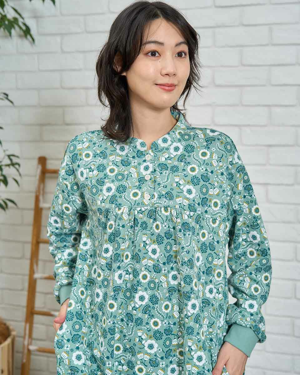 Home Wearフラワープリントワンピース(レギンス付) | ゴールデンベアストア