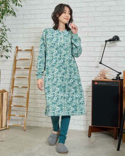 Home Wearフラワープリントワンピース(レギンス付) | ゴールデンベアストア