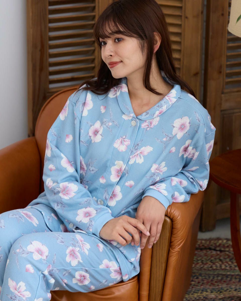 裏起毛プリントパジャマ