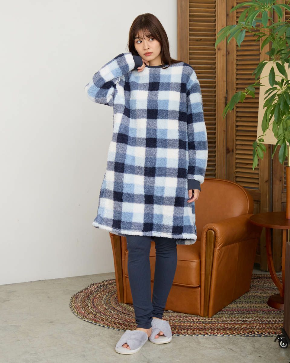 レギンス付きフリースワンピース