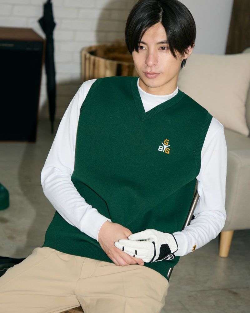 ★希少 XLサイズ★ RUSSELUNO ニット ベスト GOLF オレンジ ☆希少 XLサイズ☆ RUSSELUNO ニット ベスト GOLF オレンジ