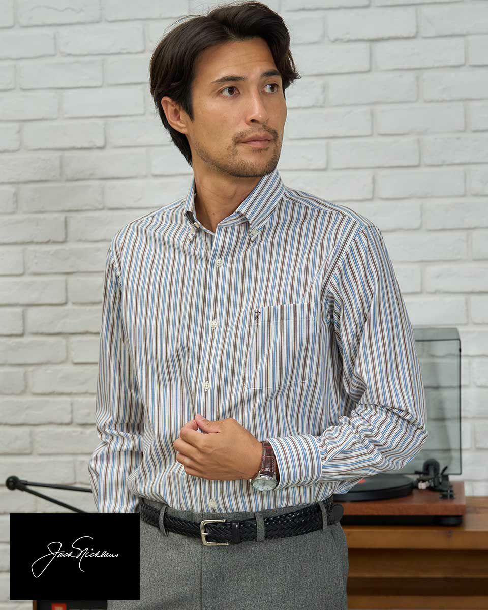ストライプBDシャツ