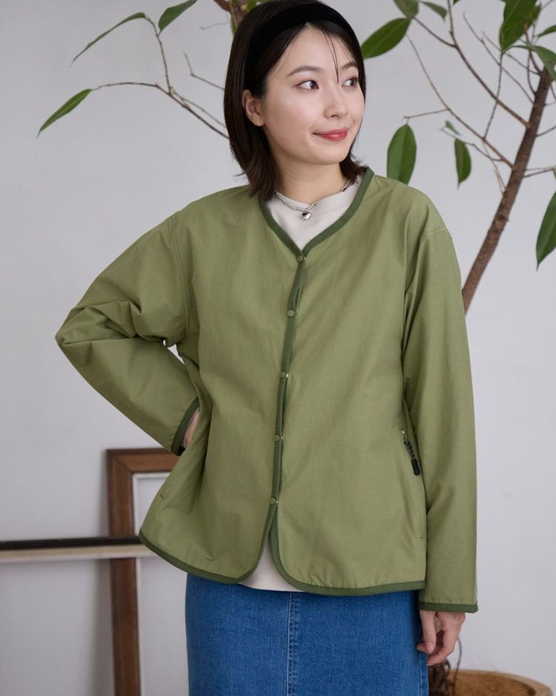 CABaN ✨2020SS シャイニージャガードノーカラージャケット　イエロー CABaN ✨2020SS シャイニージャガードノーカラージャケット イエロー