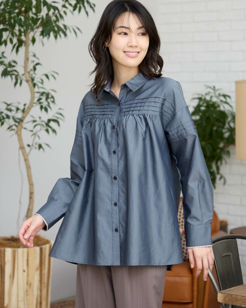 White Labelピンタックブラウス | ゴールデンベアストア